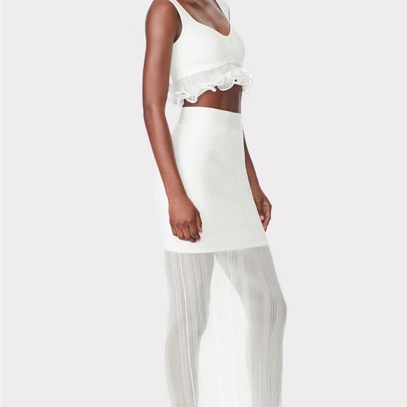 NWT Herve Leger Frill Maxi Skirt - Picture 4 of 6